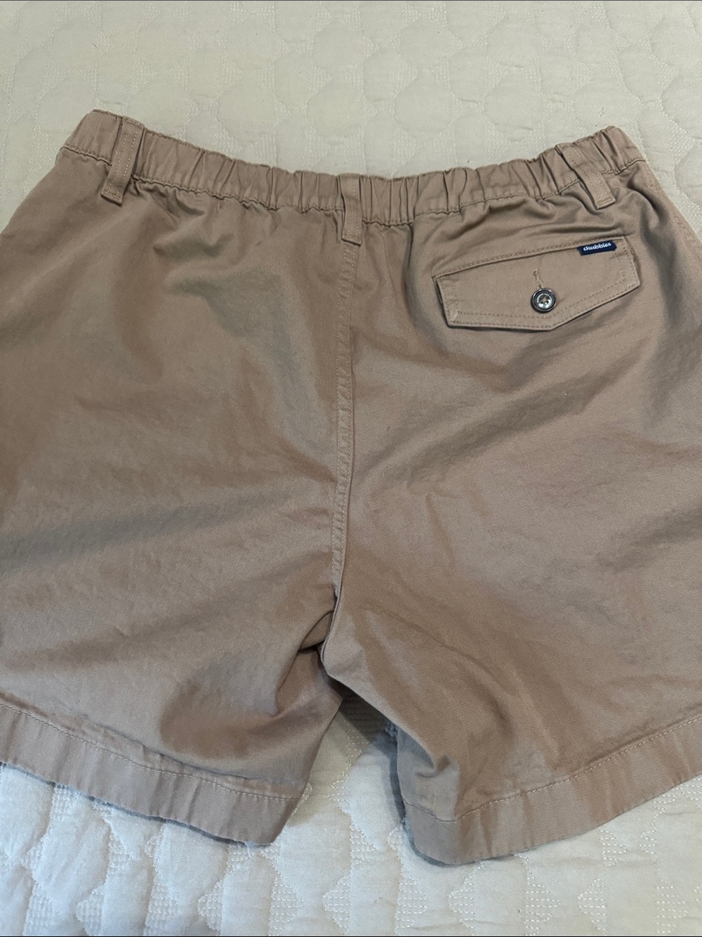 Chubbies Men's originals 5.5" Elastic Waist Cotton Shorts in Khaki - Picture 5 of 6